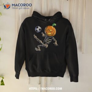 soccer skeleton halloween boys shirt hoodie