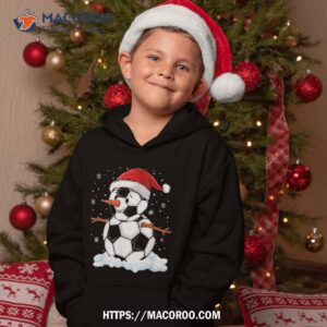 soccer snowman christmas player xmas party shirt hoodie