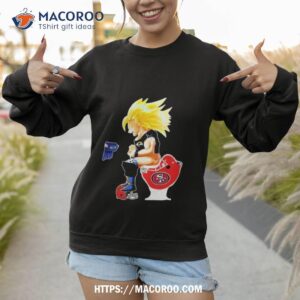 son goku los angeles rams shitting on toilet tampa bay buccaneers and other teams t shirt sweatshirt