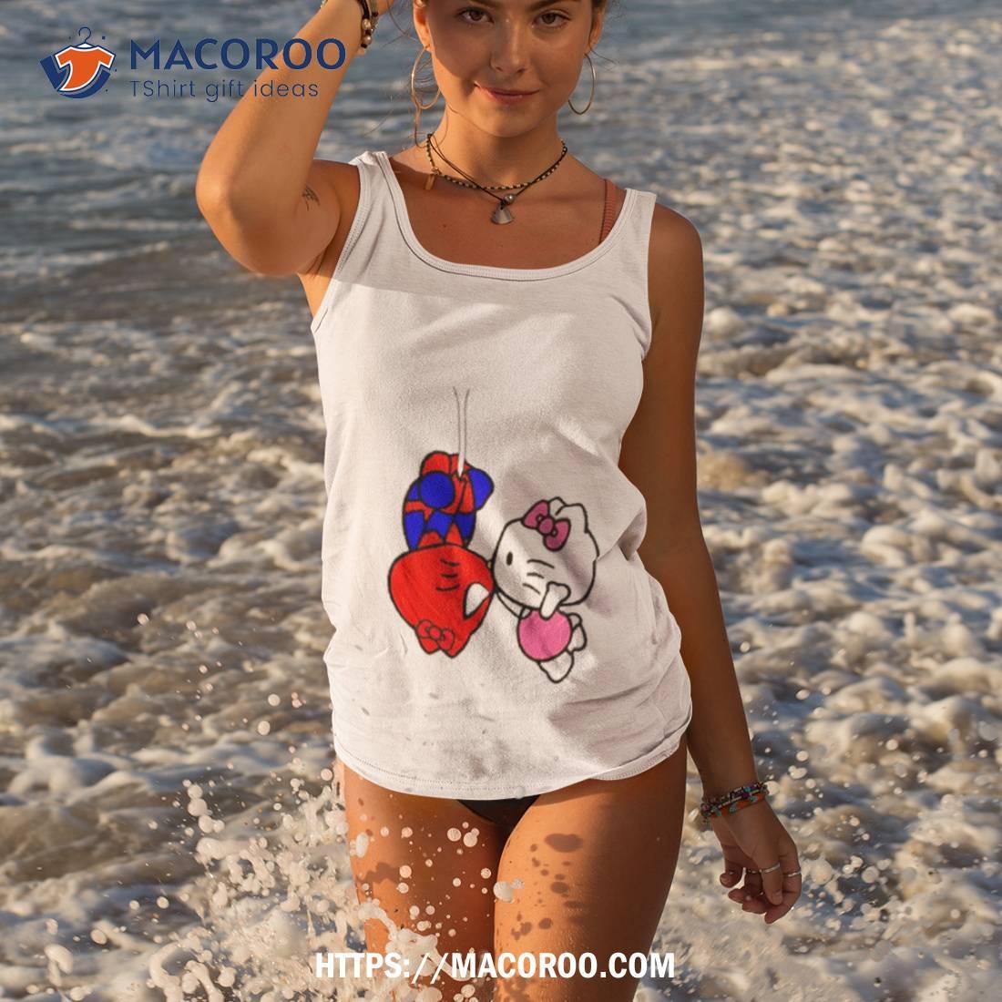 Spiderman Hello Kitty Kissing Shirt Spiderman Hello Kitty Kissing Shirt