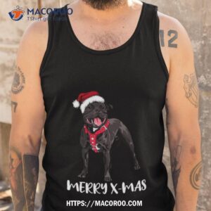 staffordshire bull terrier christmas shirt tank top