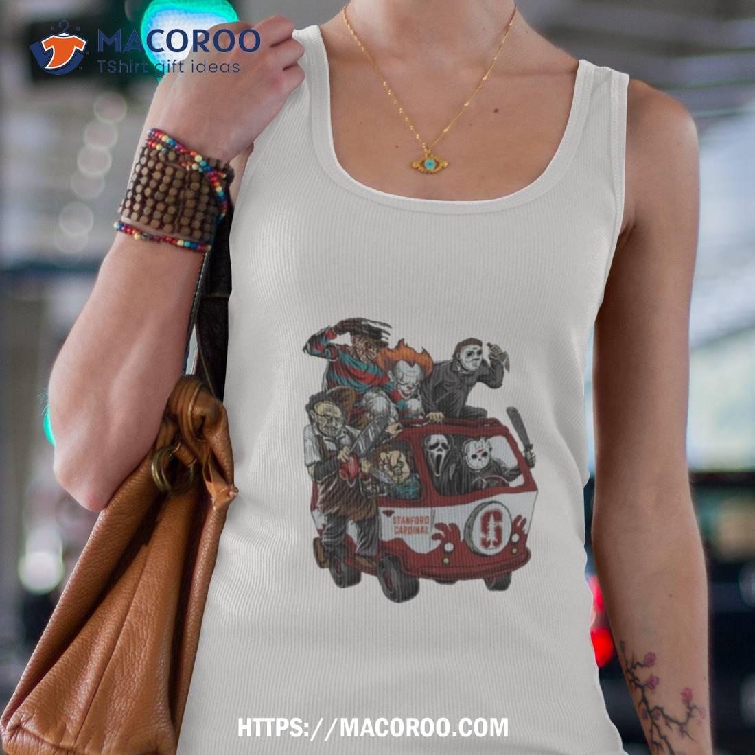 Stanford Cardinal Horror Movies Characters Bus Halloween 2023 Shirt Stanford Cardinal Horror Movies Characters Bus Halloween 2023 Shirt