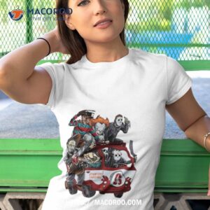 Stanford Cardinal Horror Movies Characters Bus Halloween 2023 Shirt 3 stanford cardinal horror movies characters bus halloween 2023 shirt tshirt 1