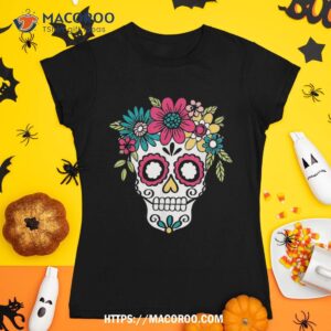 Sugar Skull Flower Crown Days Of The Deads Halloween Shirt