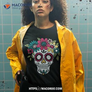 sugar skull flower crown days of the deads halloween shirt tshirt 2