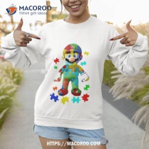 Super Mario Autism Art Design Shirt 2 super mario autism art design shirt sweatshirt