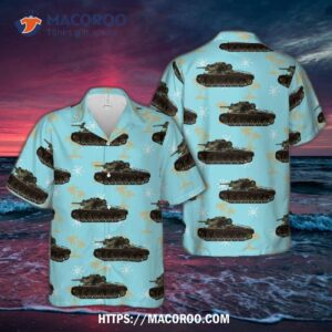 Swedish Army Camouflaged Strv M/42, 1945 Hawaiian Shirt