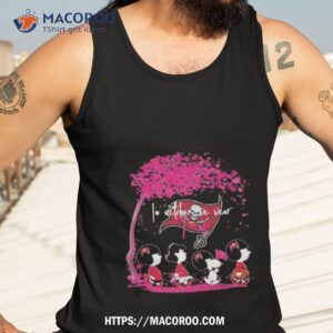 tampa bay buccaneers peanut characters in october we wear pink 2023 shirt tank top 3