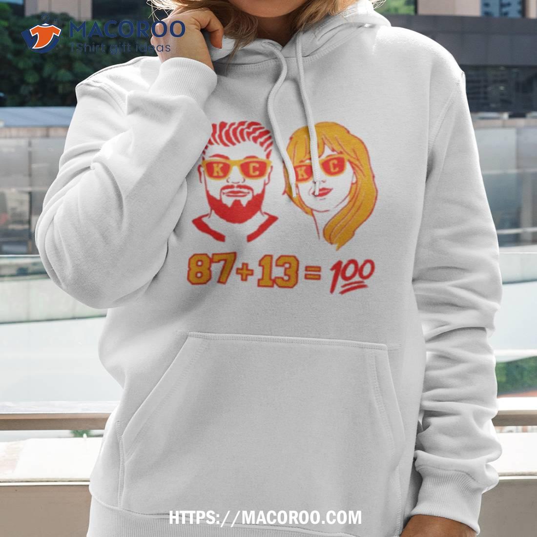 Taylor’s Travis Kelce 87+13=100 Shirt Taylor’s Travis Kelce 87+13=100 Shirt