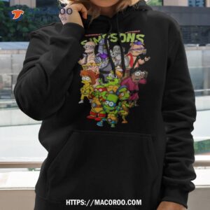 teenage mutant ninja simpsons crossover turtle 2023 shirt hoodie 2