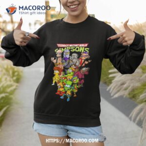 teenage mutant ninja simpsons crossover turtle 2023 shirt sweatshirt 1