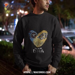 Tennessee Titans And Nashville Predators Heart It’s In My Dna 2023 Shirt 2 tennessee titans and nashville predators heart it s in my dna 2023 shirt sweatshirt
