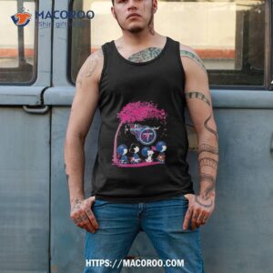 tennessee titans peanut characters in october we wear pink 2023 shirt tank top 2