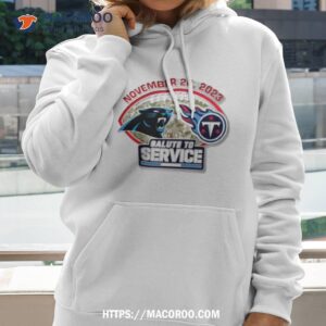 Tennessee Titans Vs. Carolina Panthers Gameday November 26 2023 Salute To Service Shirt