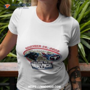 Tennessee Titans Vs. Carolina Panthers Gameday November 26 2023 Salute To Service Shirt