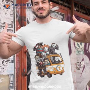 Tennessee Volunteers Horror Movies Characters Bus Halloween 2023 Shirt