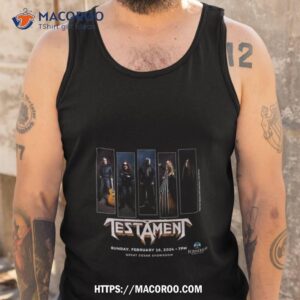 testament show at mashantucket ct the great cedar showroom at foxwoods february 18 2024 testament legions shirt tank top