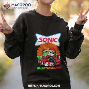 the grinch sonic hallothanksmas 2023 shirt sweatshirt 2