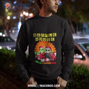 the grinch waffle house hallothanksmas 2023 shirt sweatshirt