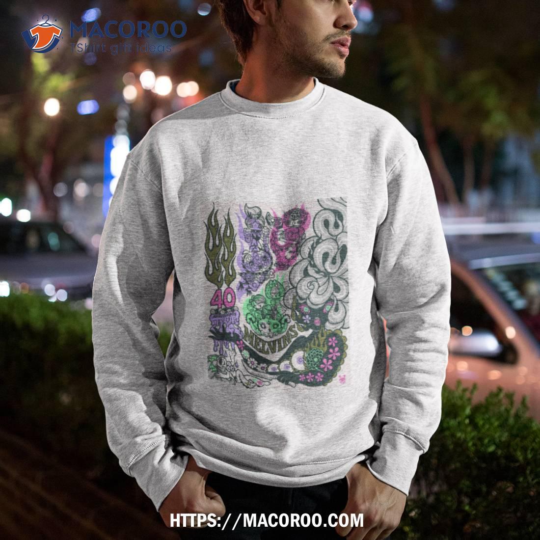 The Melvins 40th Anniversary Art Poster Design Shirt The Melvins 40th Anniversary Art Poster Design Shirt