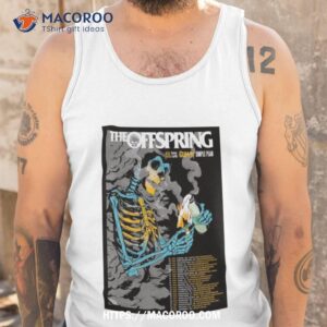 the offspring tour the us with sum 41 and simple plan art poster design shirt tank top