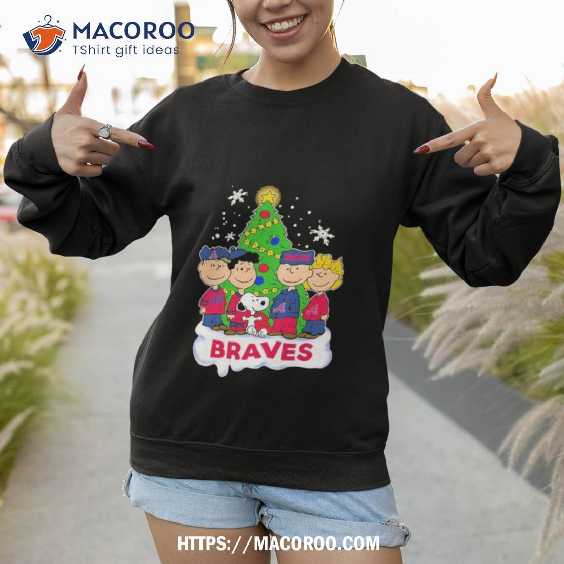 The Peanuts Characters Atlanta Braves Christmas 2023 Shirt, hoodie
