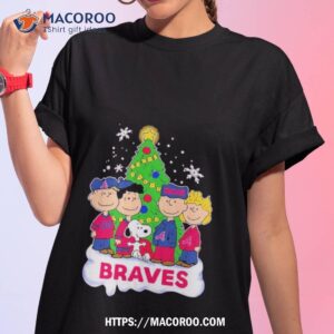 The Peanuts Characters Atlanta Braves Christmas 2023 Shirt