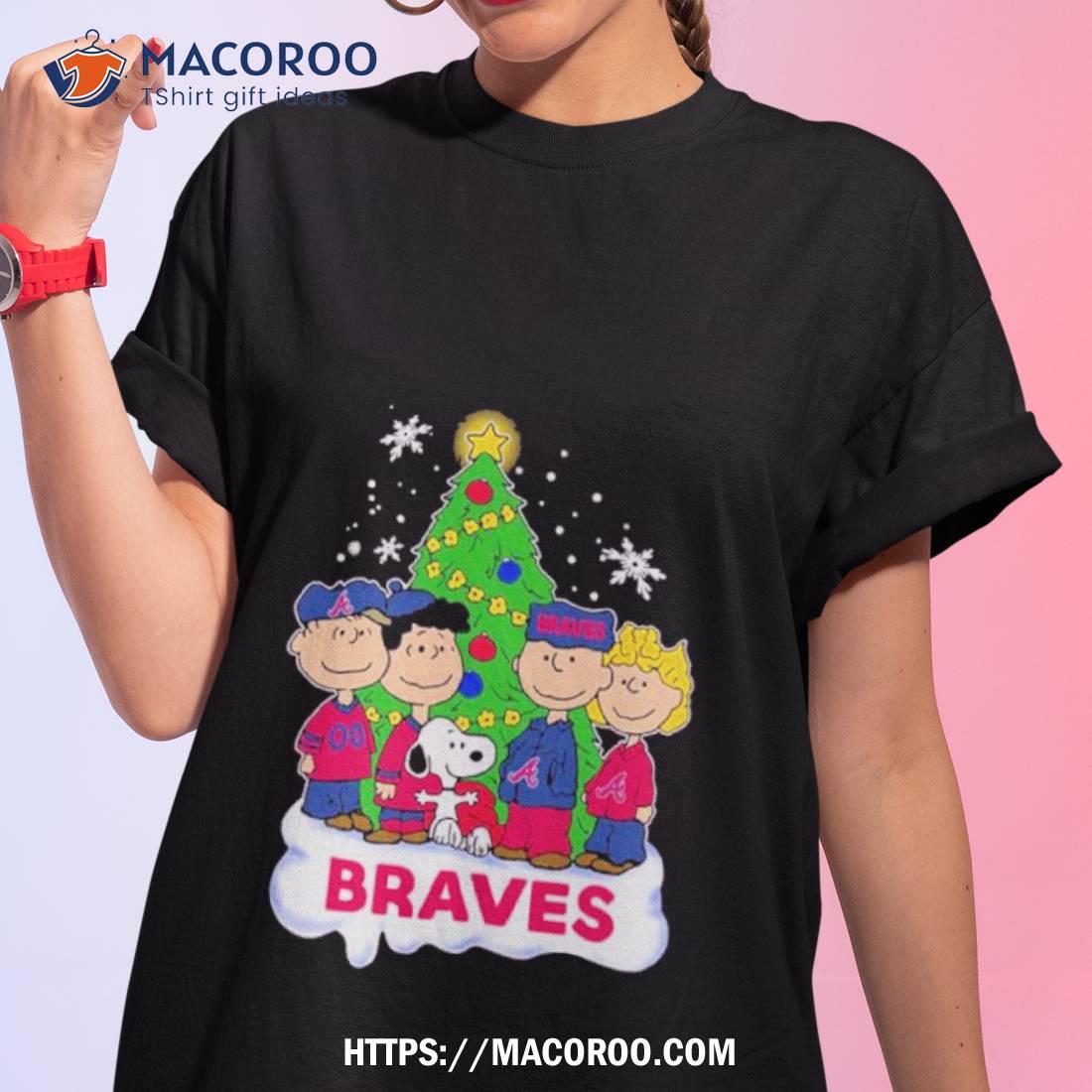 The Peanuts Characters Atlanta Braves Christmas 2023 Shirt, hoodie