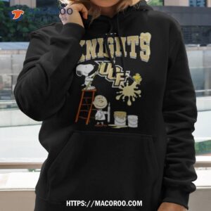 the peanuts charlie snoopy and woodstock wall paint ucf knights shirt hoodie