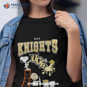 the peanuts charlie snoopy and woodstock wall paint ucf knights shirt tshirt