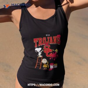 The Peanuts Charlie Snoopy And Woodstock Wall Paint Usc Trojans Shirt