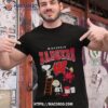 The Peanuts Charlie Snoopy And Woodstock Wall Paint Wisconsin Badgers Shirt