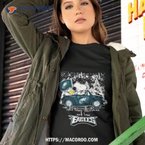 The Peanuts Snoopy And Woodstock Just A Girl Who Love Christmas And Love Eagles Shirt