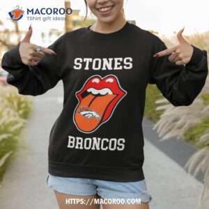 the rolling stone denver broncos lips 2023 shirt sweatshirt