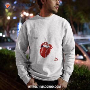 the rolling stones x st louis cardinals mlb hackey diamonds limited edition vinyl collection collab t shirt sweatshirt