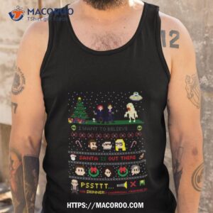 The X Files Christmas Santa Is Out There Shirt 3 the x files christmas santa is out there shirt tank top