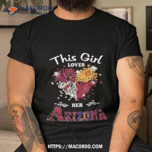 This Girl Loves Her Arizona Team Sport Cardinals X Diamondbacks X Phoenix Suns X Coyotes 2023 Hearshirt