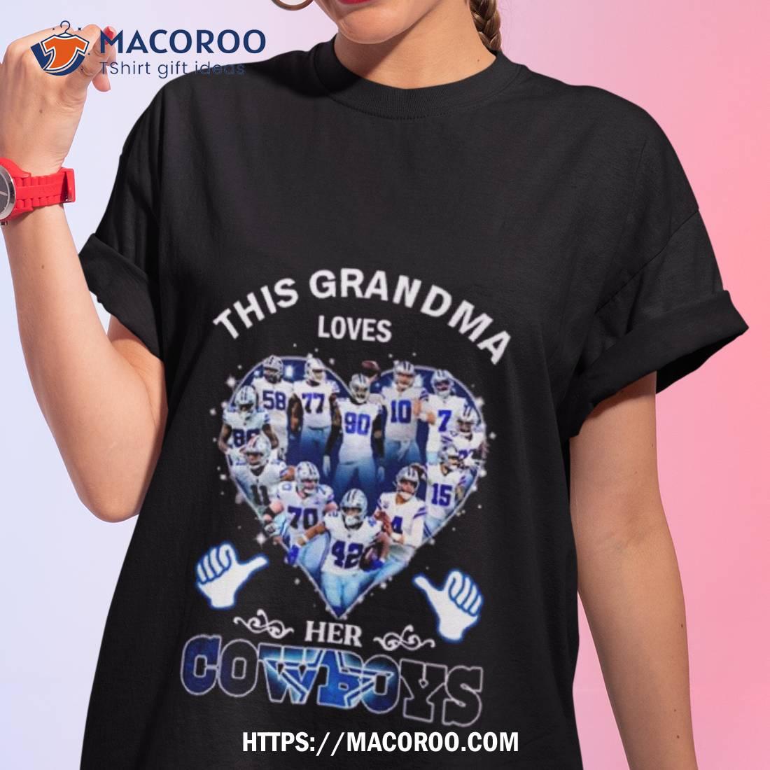 Official This grandma loves Dallas Cowboys heart players shirt