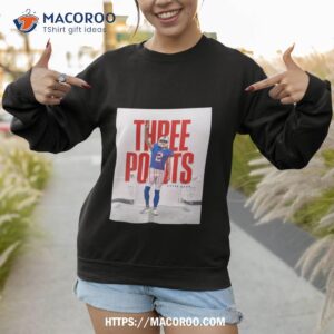three points for tyler bass buffalo bills vs new york jets shirt sweatshirt 1