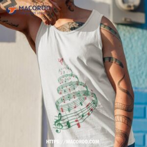 tree with music notes and heart christmas shirt tank top 1