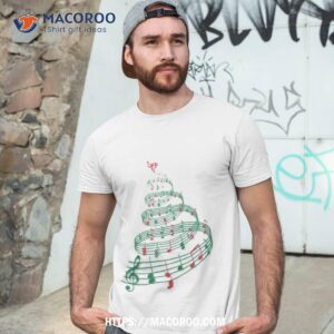 Tree With Music Notes And Heart Christmas Shirt