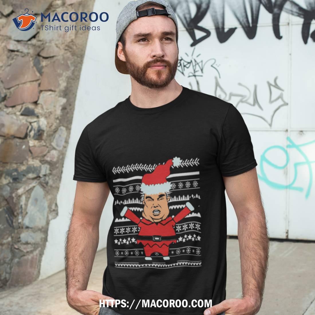 Donald Trump Christmas T Shirt Funny MAGA santa hat gift tee 