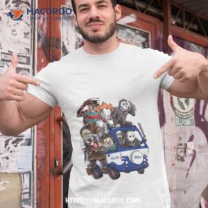 Tulsa Golden Hurricane Horror Movies Characters Bus Halloween 2023 Shirt