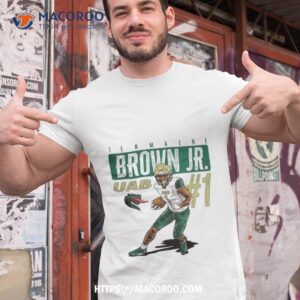 uab blazers ncaa football jermaine brown caricature shirt tshirt 1