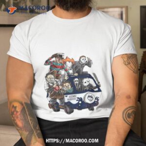 Uconn Huskies Horror Movies Characters Bus Halloween 2023 Shirt
