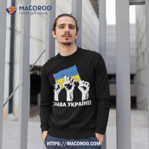 ukrainian flag and united fists shirt sweatshirt 1