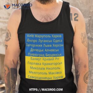 ukrainian flag with cities shirt tank top