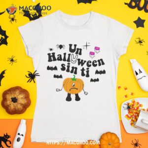 un halloween sin ti pumpkin one eye head bunny shirt tshirt 1