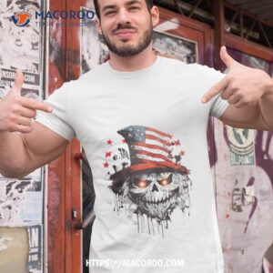 uncle sam skull american flag shirt tshirt 1