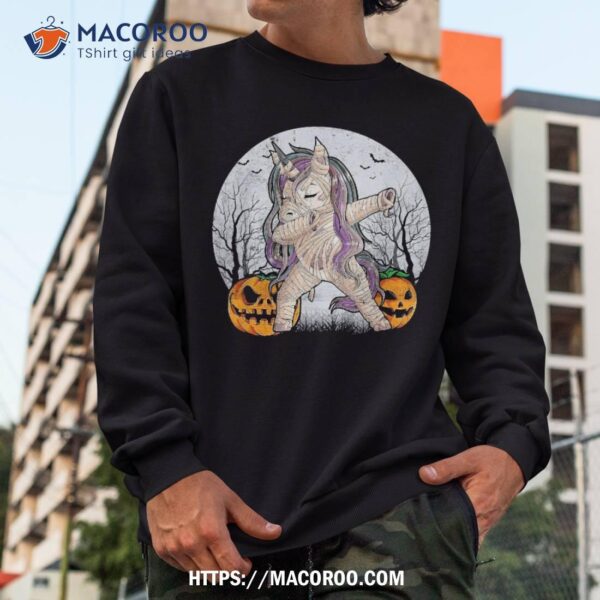 Unicorn Mummy Dabbing Dab Dance Halloween Pumpkin Shirt